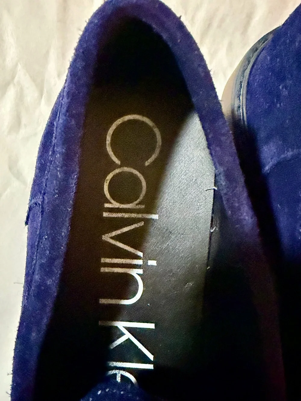 Calvin Klein Men’s ‘Vance’ Navy Suede Loafers